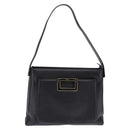 Salvatore Ferragamo Shoulder Bag Leather Black Gold Auth 148231-13