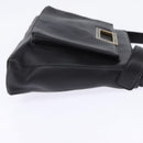 Salvatore Ferragamo Shoulder Bag Leather Black Gold Auth 148231-4