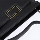 Salvatore Ferragamo Shoulder Bag Leather Black Gold Auth 148231-6