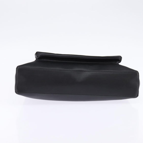 Salvatore Ferragamo Shoulder Bag Leather Black Gold Auth 148231