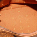 MCM Logogram Vicetos Boston Bag PVC 2way Brown Gold Auth 148233-11