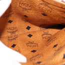 MCM Logogram Vicetos Boston Bag PVC 2way Brown Gold Auth 148233-22