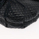 BALLY Chain Shoulder Bag Leather Navy Gold Auth 148234-15