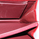 Christian Dior Hand Bag Leather Gold Red Auth 148235-18