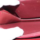 Christian Dior Hand Bag Leather Gold Red Auth 148235-19