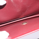 Christian Dior Hand Bag Leather Gold Red Auth 148235-20