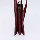 Christian Dior Hand Bag Leather Gold Red Auth 148235-3