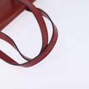 Christian Dior Hand Bag Leather Gold Red Auth 148235-7