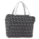 FENDI Zucchino Canvas Hand Bag Navy Auth 148236-1