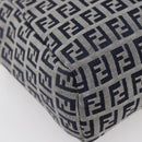 FENDI Zucchino Canvas Hand Bag Navy Auth 148236-14