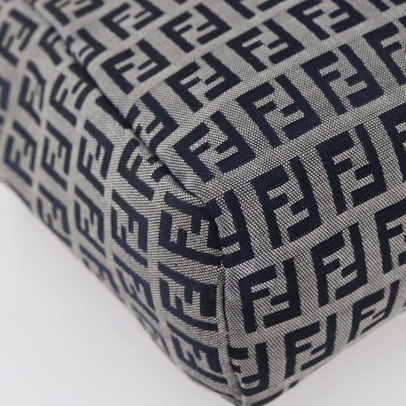 FENDI Zucchino Canvas Hand Bag Navy Auth 148236
