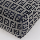 FENDI Zucchino Canvas Hand Bag Navy Auth 148236-15