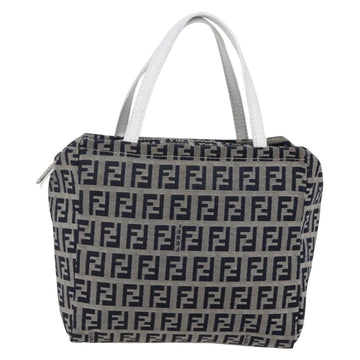FENDI Zucchino Canvas Hand Bag Navy Auth 148236 - 0