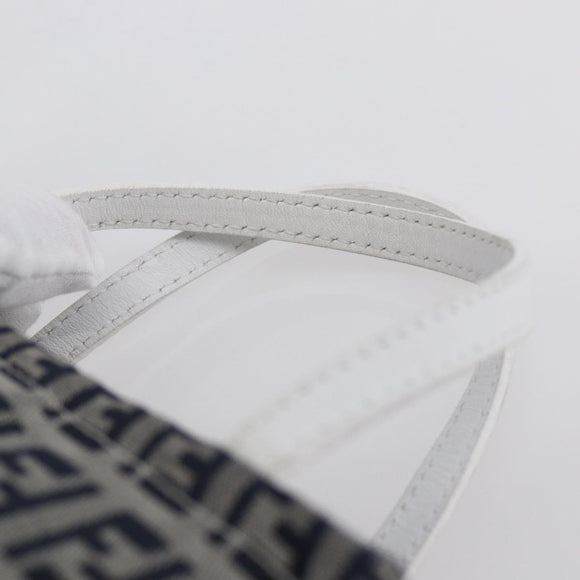 FENDI Zucchino Canvas Hand Bag Navy Auth 148236