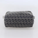FENDI Zucchino Canvas Hand Bag Navy Auth 148236-5