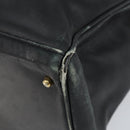 GUCCI Bamboo Hand Bag Leather Black Gold 002 2855 0322 0 Auth 148238-8