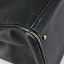 GUCCI Bamboo Hand Bag Leather Black Gold 002 2855 0322 0 Auth 148238-15