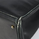 GUCCI Bamboo Hand Bag Leather Black Gold 002 2855 0322 0 Auth 148238-16