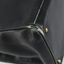 GUCCI Bamboo Hand Bag Leather Black Gold 002 2855 0322 0 Auth 148238-17