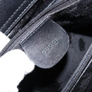 GUCCI Bamboo Hand Bag Leather Black Gold 002 2855 0322 0 Auth 148238-19