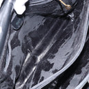 GUCCI Bamboo Hand Bag Leather Black Gold 002 2855 0322 0 Auth 148238-11