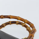 GUCCI Bamboo Hand Bag Leather Black Gold 002 2855 0322 0 Auth 148238-14