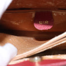 GUCCI Bamboo Hand Bag Leather Suede Red Gold 002 0260 2615 Auth 148239-20