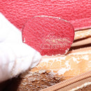 GUCCI Bamboo Hand Bag Leather Suede Red Gold 002 0260 2615 Auth 148239-12