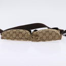 GUCCI GG Canvas Waist bag Beige Silver 28566 Auth 148242-5