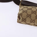 GUCCI GG Canvas Waist bag Beige Silver 28566 Auth 148242-9