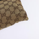 GUCCI GG Canvas Waist bag Beige Silver 28566 Auth 148242-17