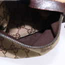 GUCCI GG Canvas Waist bag Beige Silver 28566 Auth 148242-11