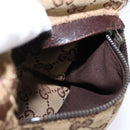 GUCCI GG Canvas Waist bag Beige Silver 28566 Auth 148242-18