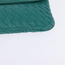 BOTTEGA VENETA INTRECCIATO Bag Leather Turquoise Blue 255549 Auth 148243-14