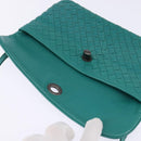 BOTTEGA VENETA INTRECCIATO Bag Leather Turquoise Blue 255549 Auth 148243-10