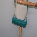 BOTTEGA VENETA INTRECCIATO Bag Leather Turquoise Blue 255549 Auth 148243-21