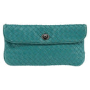 BOTTEGA VENETA INTRECCIATO Bag Leather Turquoise Blue 255549 Auth 148243-13