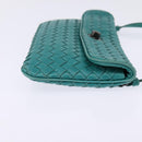 BOTTEGA VENETA INTRECCIATO Bag Leather Turquoise Blue 255549 Auth 148243-4