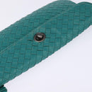 BOTTEGA VENETA INTRECCIATO Bag Leather Turquoise Blue 255549 Auth 148243-6