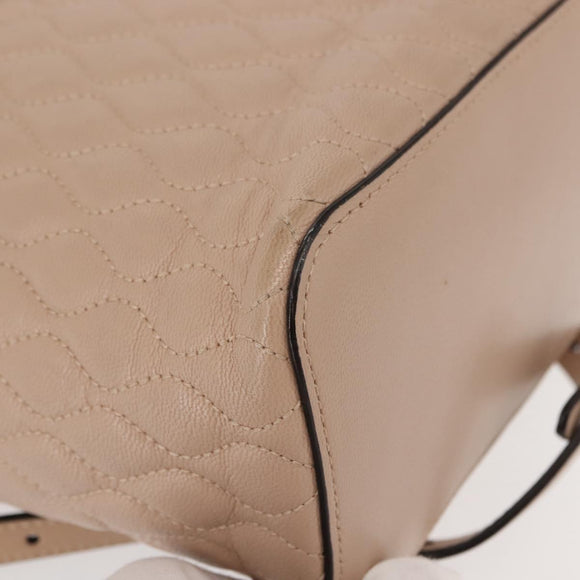 BALLY Backpack Leather Pink Silver Auth 148244