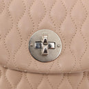 BALLY Backpack Leather Pink Silver Auth 148244-18