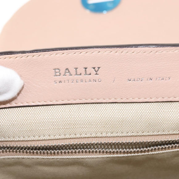 BALLY Backpack Leather Pink Silver Auth 148244