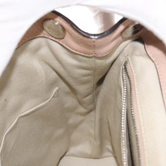 BALLY Backpack Leather Pink Silver Auth 148244