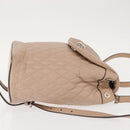 BALLY Backpack Leather Pink Silver Auth 148244-3