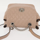 BALLY Backpack Leather Pink Silver Auth 148244-6