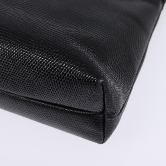 Salvatore Ferragamo Vala Shoulder Bag Leather Black Gold Auth 148245