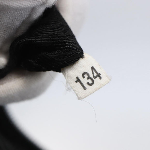 PRADA Shoulder Bag Nylon Black Silver Auth 148246