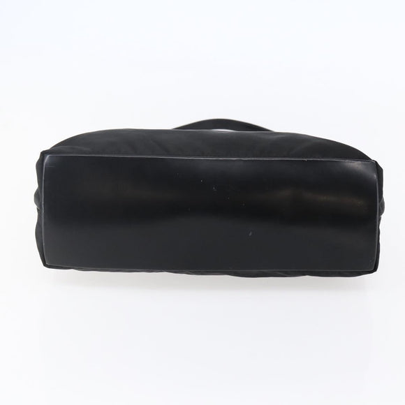 PRADA Shoulder Bag Nylon Black Silver Auth 148246