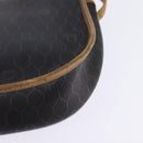 Christian Dior Honeycomb Canvas Shoulder Bag PVC Black Auth 148247-9