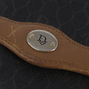 Christian Dior Honeycomb Canvas Shoulder Bag PVC Black Auth 148247-17